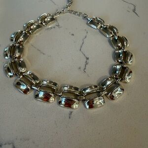 Vintage Silver Statement Collar Necklace - Women Jewelry